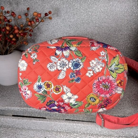 Vera Bradley Carson Mini Hobo Crossbody Shoulder Bag in Retired Coral Floral - Picture 6 of 10